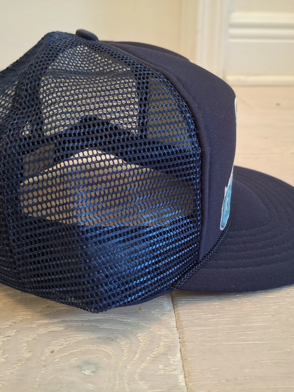 Vintage Navy Oregon Trucker Hat with Deer
